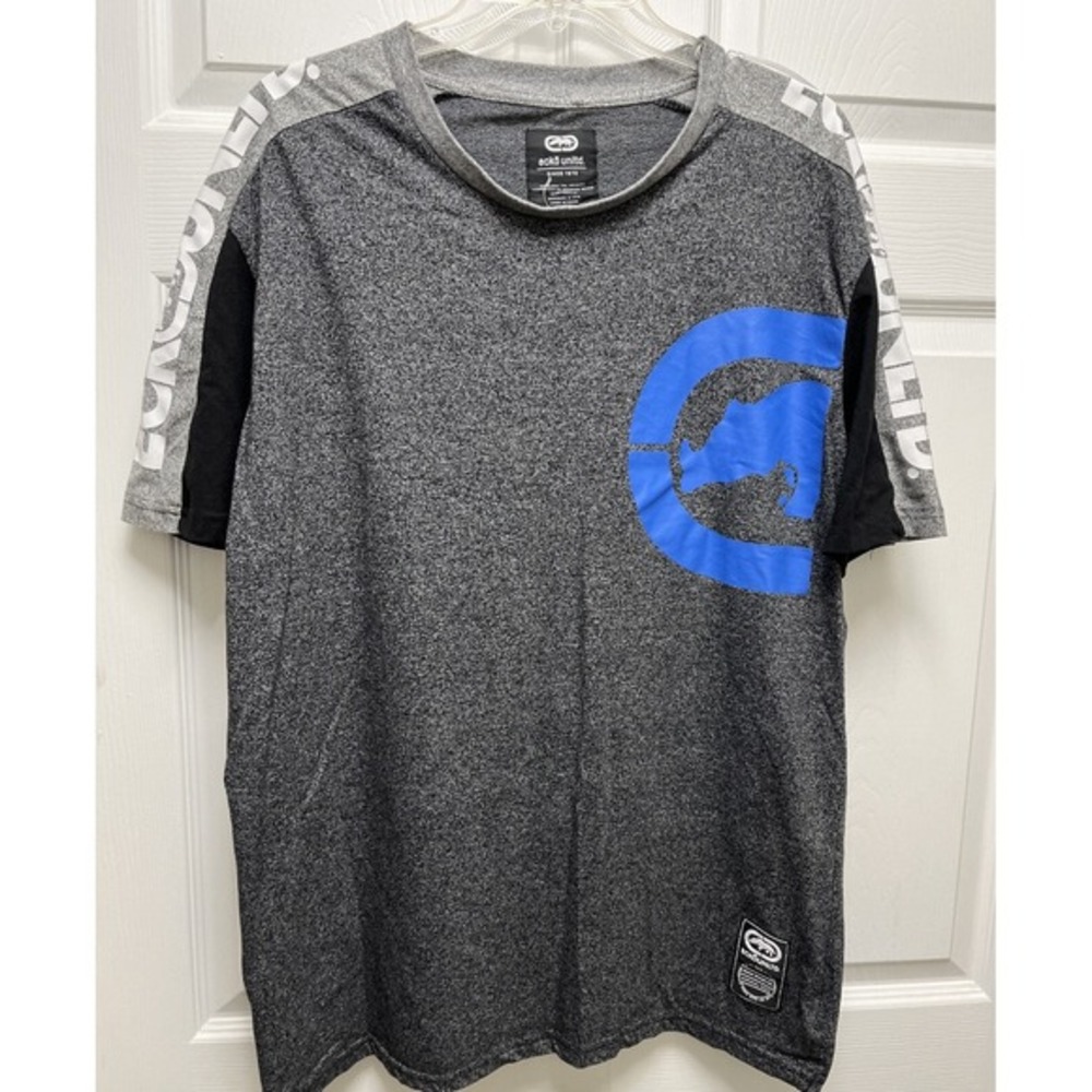 Ecko Unltd Mens Black Short‎ Sleeve shirt Size XL  Gray